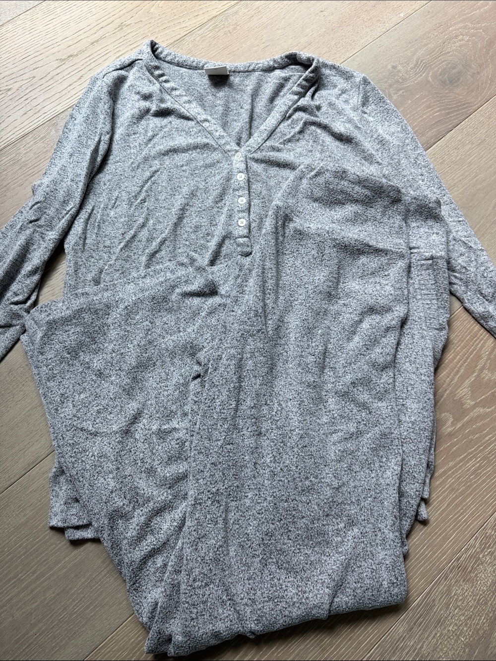 Soma Heather Gray Henley Pajama Set